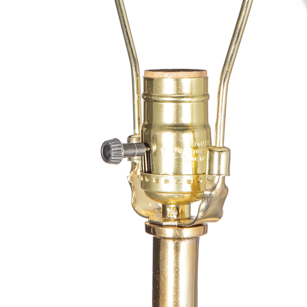 Alt View 7. Luckbyte - D16x31" Leaf Lamp Marble Base Gold Lamp Shade Assembly Required.