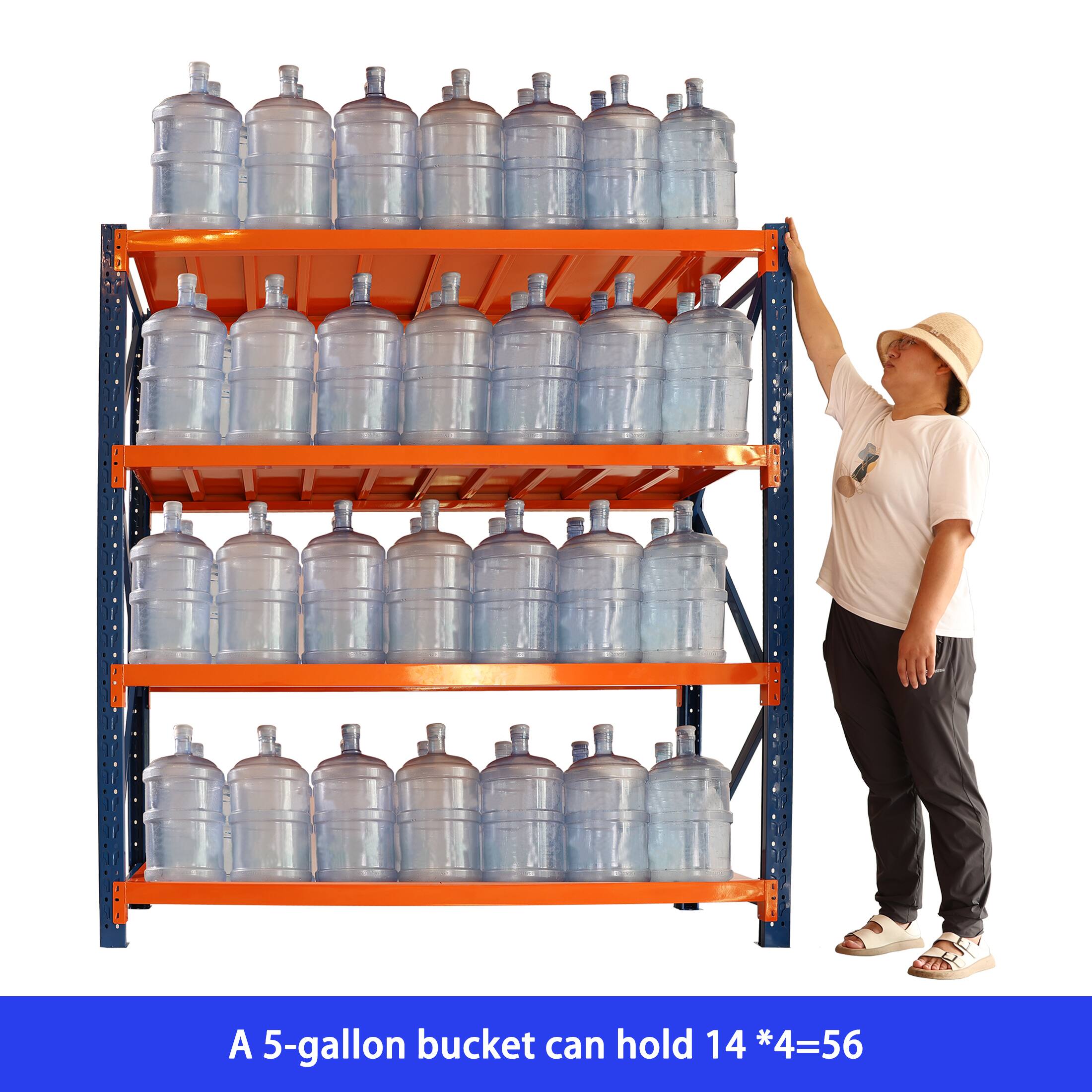 A 5-gallon bucket can hold 14 * 4 = 56