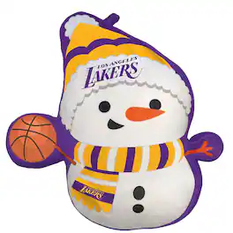 Pegasus - Los Angeles Lakers Holiday Snowman Plushlete Pillow - White
