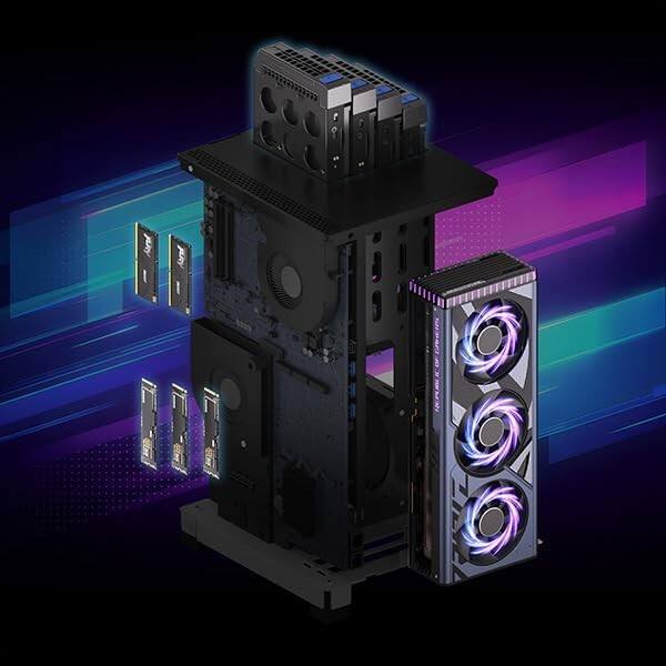 Alt View 2. NIMO - NIMO Nexus Edge AI NAS,AMD Ryzen7 8845HS,Full PCIe GPU Slot for Local 70B LLM,Up to132TB ZFS Storage,Dual 10GbE,Diskless - White.