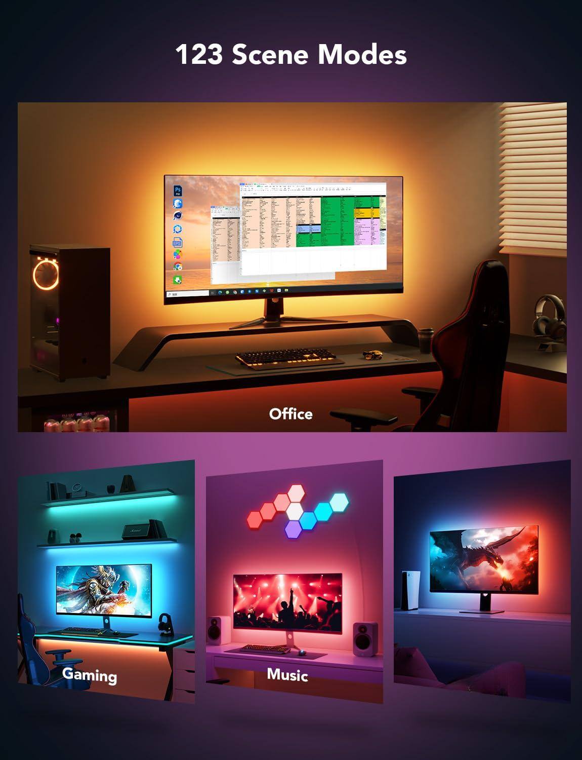 123 Scene Modes

Office

Gaming

Music