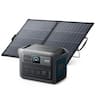 Anker - SOLIX C1000X Gen 2 Portable Power Station w/100W Bifacial Solar Panel,1024Wh 3000W Peak Solar Generator for Camping&Home (1024 Wh Capacity) - Dark Gray