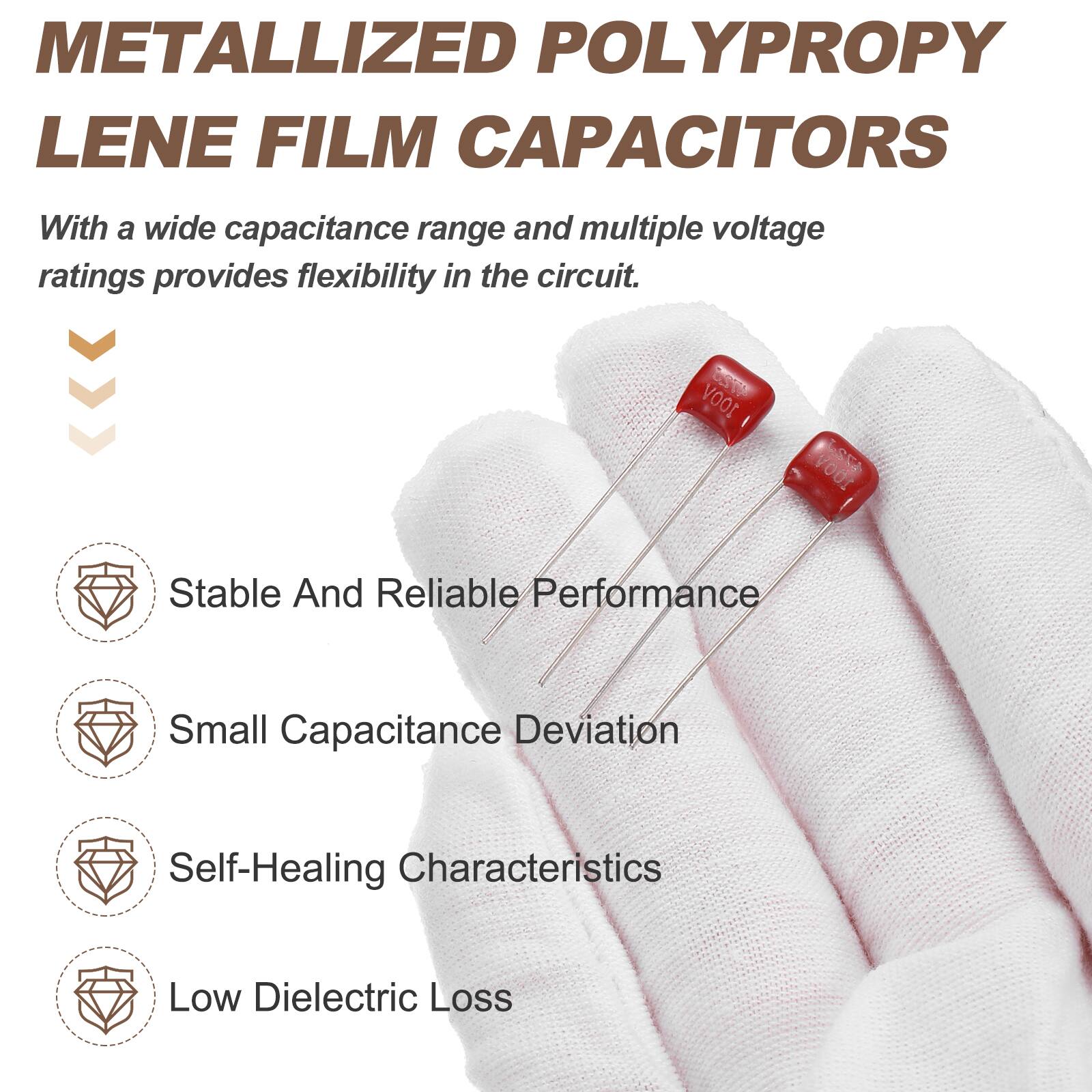 METALLIZED POLYPROPYLENE FILM CAPACITORS

With a wide capacitance range and multiple voltage ratings provides flexibility in the circuit.

- Stable And Reliable Performance
- Small Capacitance Deviation
- Self-Healing Characteristics
- Low Dielectric Loss