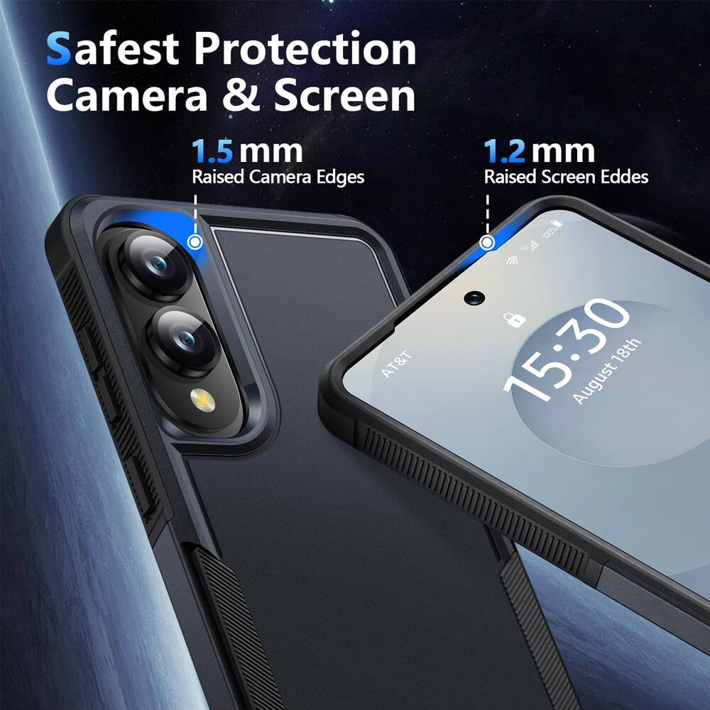 Safest Protection Camera & Screen  
1.5 mm Raised Camera Edges  
1.2 mm Raised Screen Edges  
AT&T  
15:30  
18th August