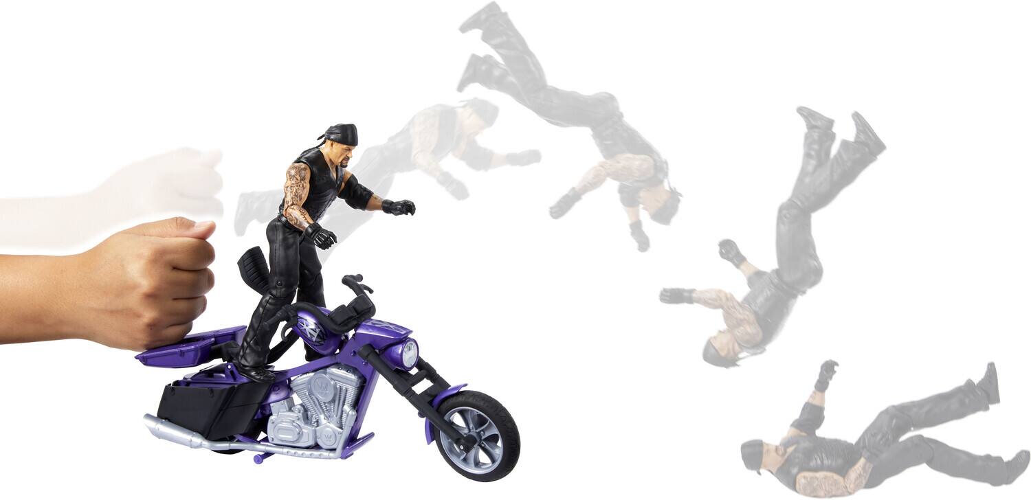 Alt View 4. Mattel - Mattel Collectible - WWE Wrekkin' Boneyard Slamcycle with 6" Undertaker Action Figure   - COLLECTIBLES - Multicolor.