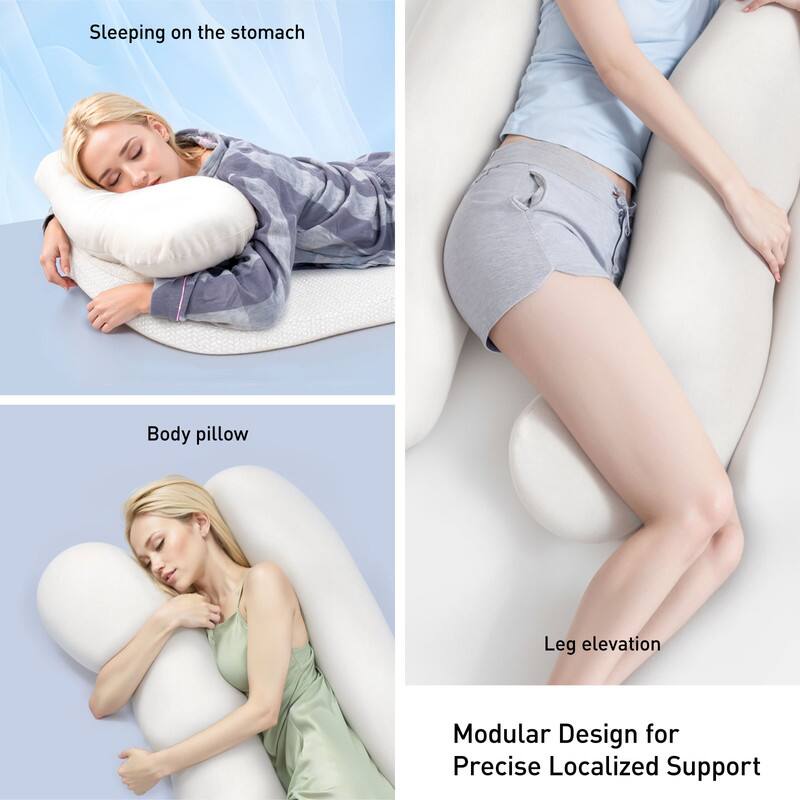Sleeping on the stomach  
Body pillow  
Leg elevation  
Modular Design for Precise Localized Support