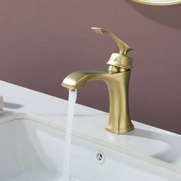 1.2 GPM Single Handle Single Hole Bathroom Faucet with Water Supply Hose and Mounting Hardware