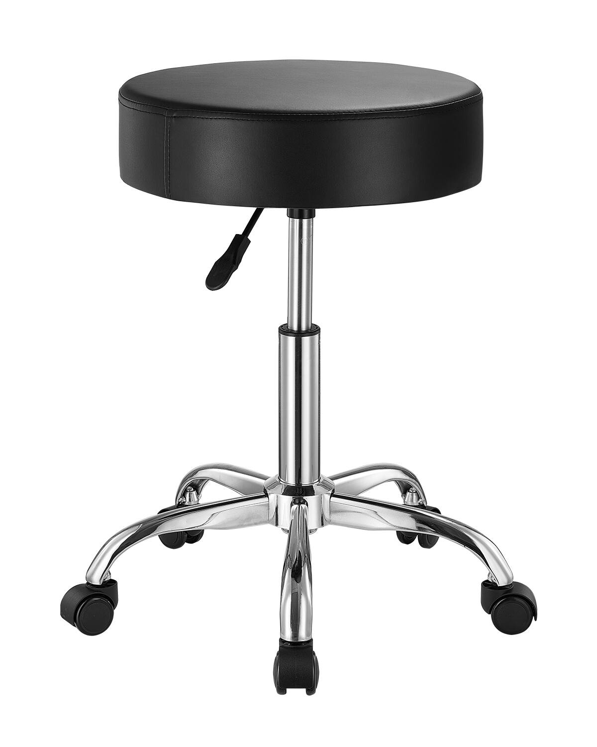 VEVOR - Rolling Stool with Wheels, 450 LBS Weight Capacity Round Rolling Stool Chair - Black