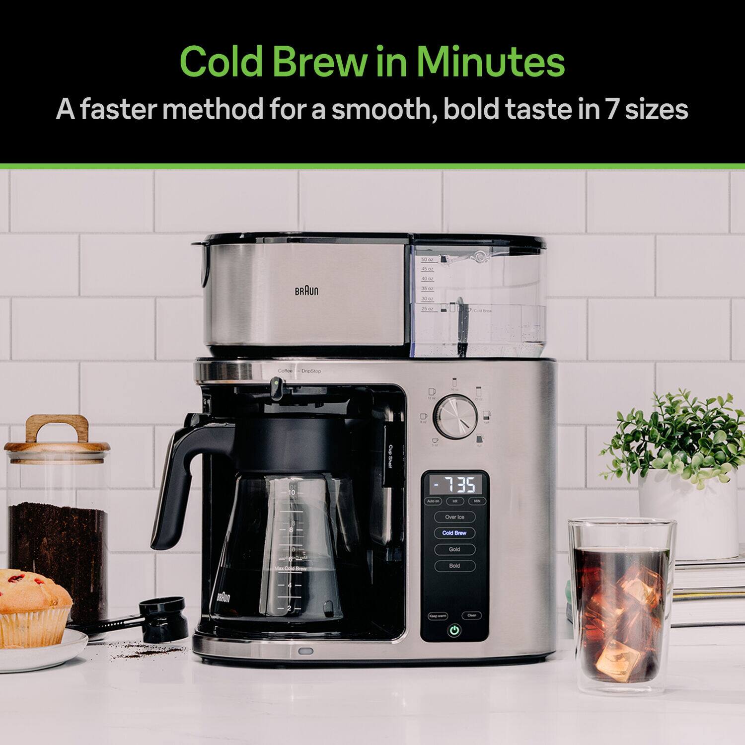 Cold Brew in Minutes
A faster method for a smooth, bold taste in 7 sizes