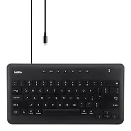 Belkin - Wired Keyboard for iPad with Lightning Connector - Black