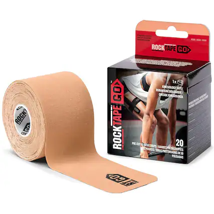 ROCKTAPE GO
1x KINESIOLOGY TAPE / RUBAN KINESIOLOGIQUE / CINTADE KINESIOLOGIA
PRE-CUT 10-INCH STRIPS / BANDES PRÉCoupées DE 10 PULGADAS
20 PRECORTADAS DE 10 PULGADAS