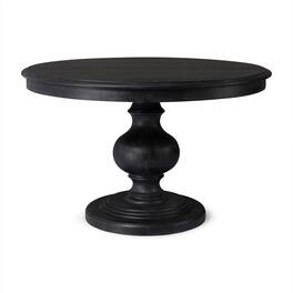 Maven Lane - Zola Traditional Round Wooden Dining Table Finish - Antiqued Black
