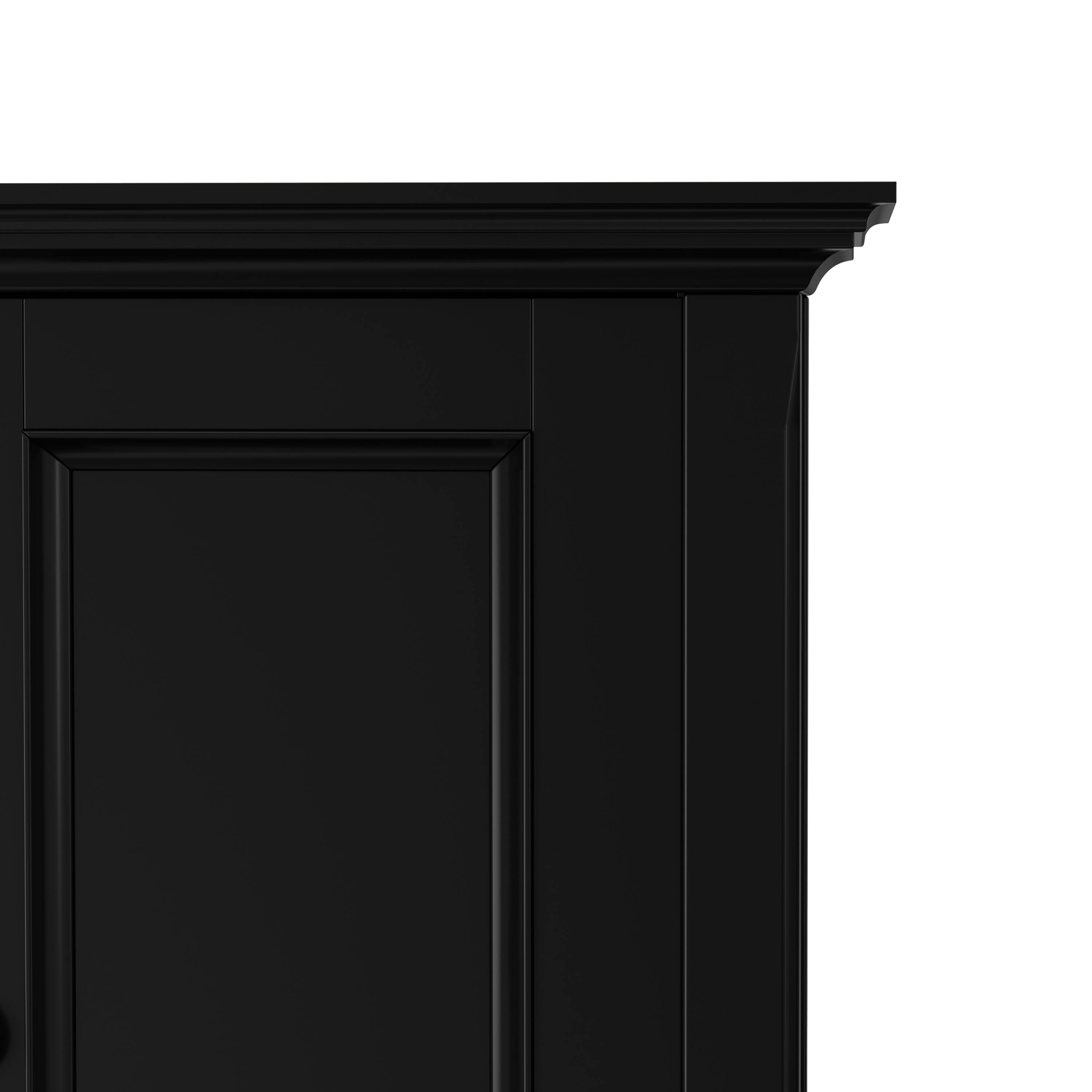 Alt View 7. Simpli Home - Simpli Home Amherst 32 inch Wide Solid Wood Transitional Low Storage Cabinet - Black.