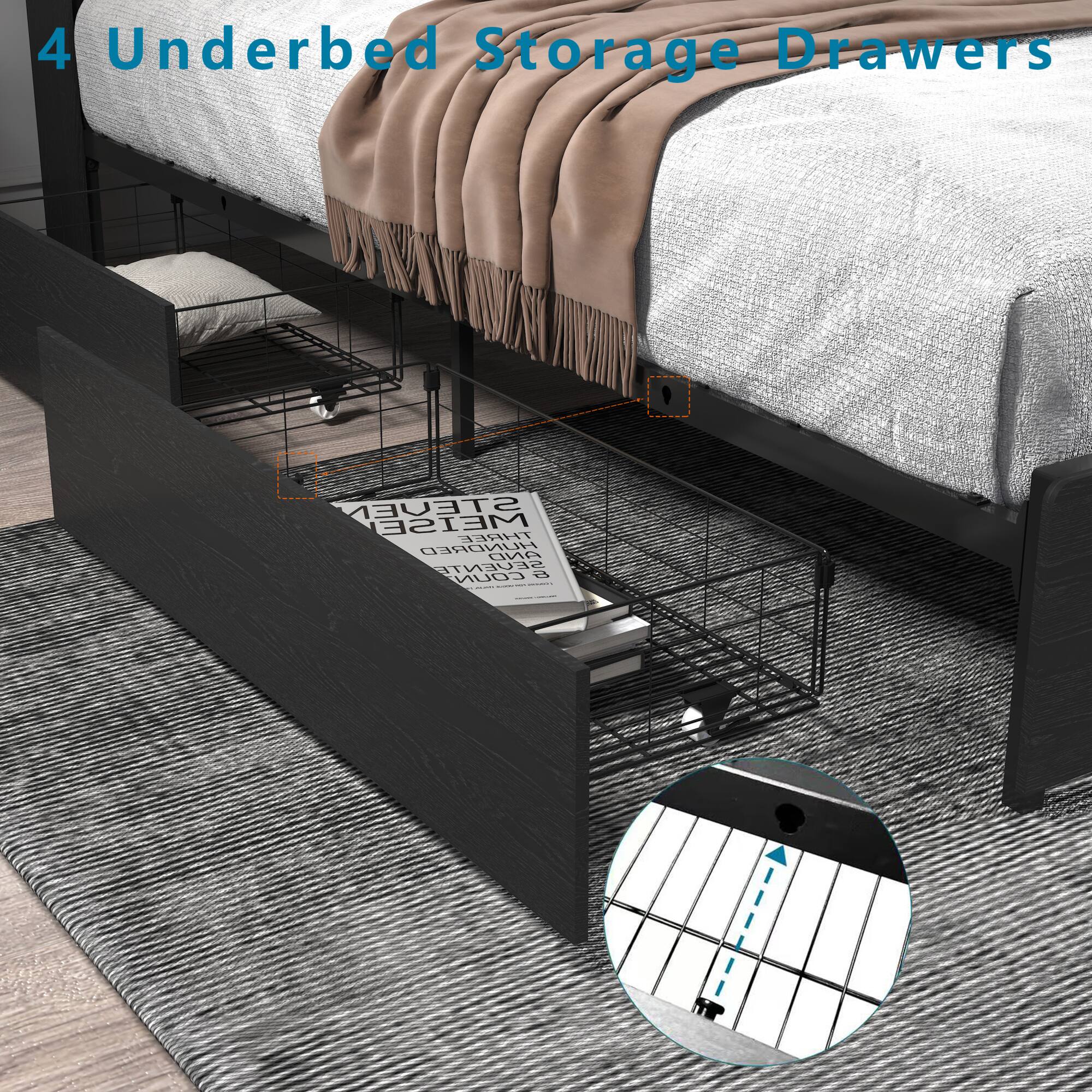 4 Underbed Storage Drawers