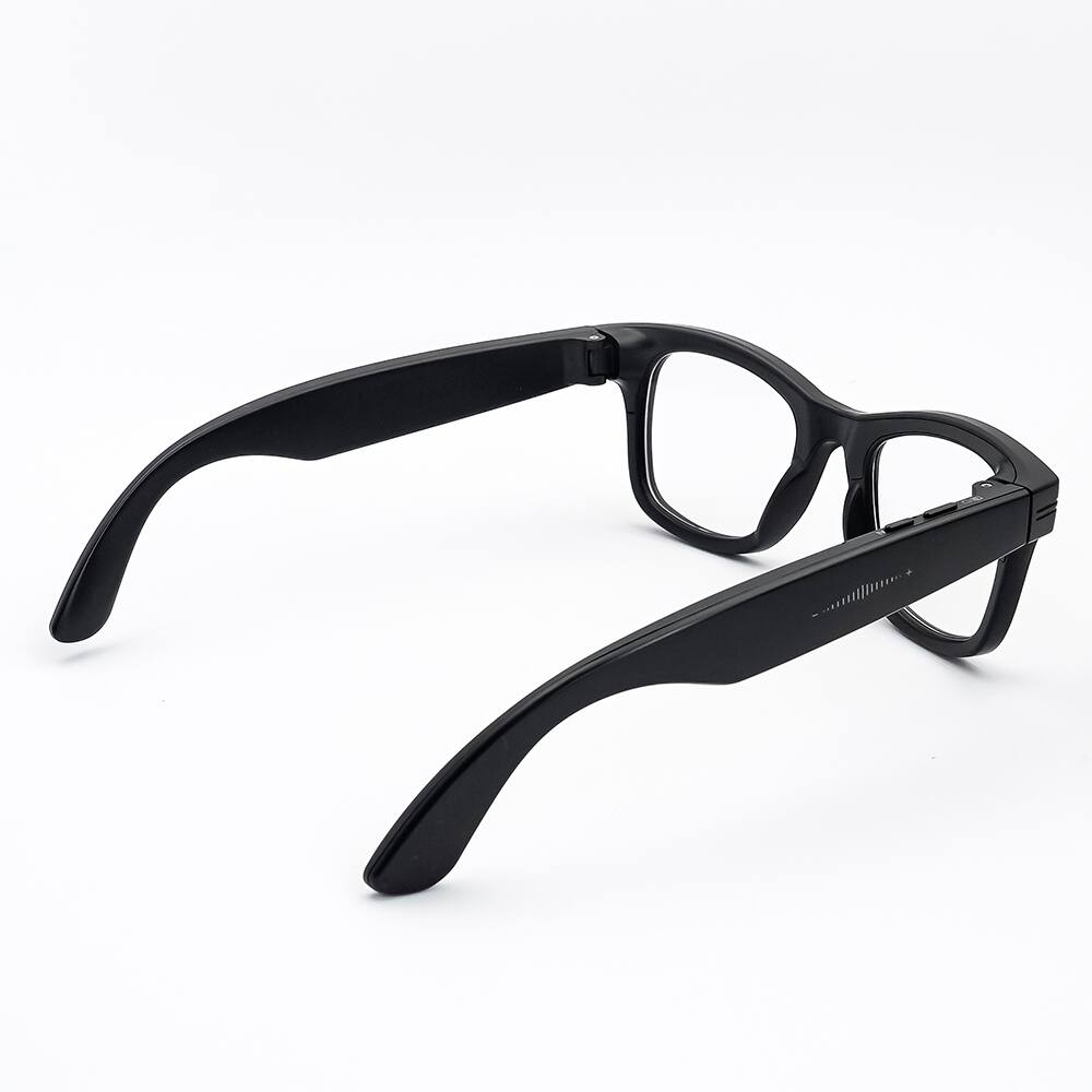 Alt View 2. Loheer - Loheer Smart Glasses with AI Camera & Voice Control, Photo/Video Recording, Object Recognition, UV Protection - Black.