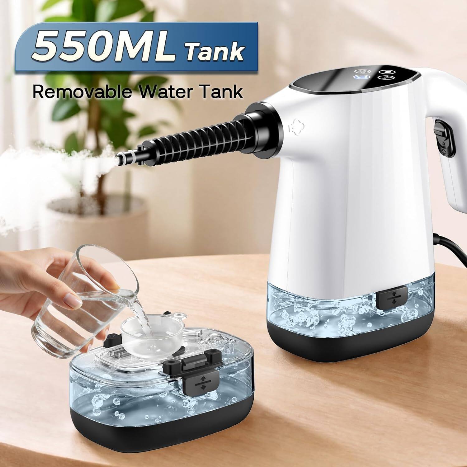 550ML Tank  
Removable Water Tank