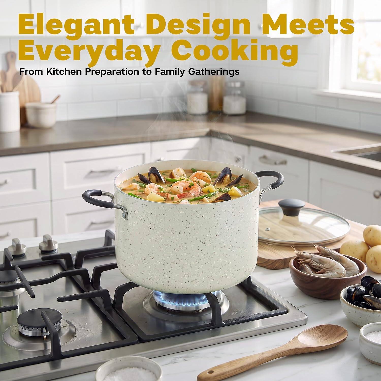Elegant Design Meets Everyday Cooking  
From Kitchen Preparation to Family Gatherings