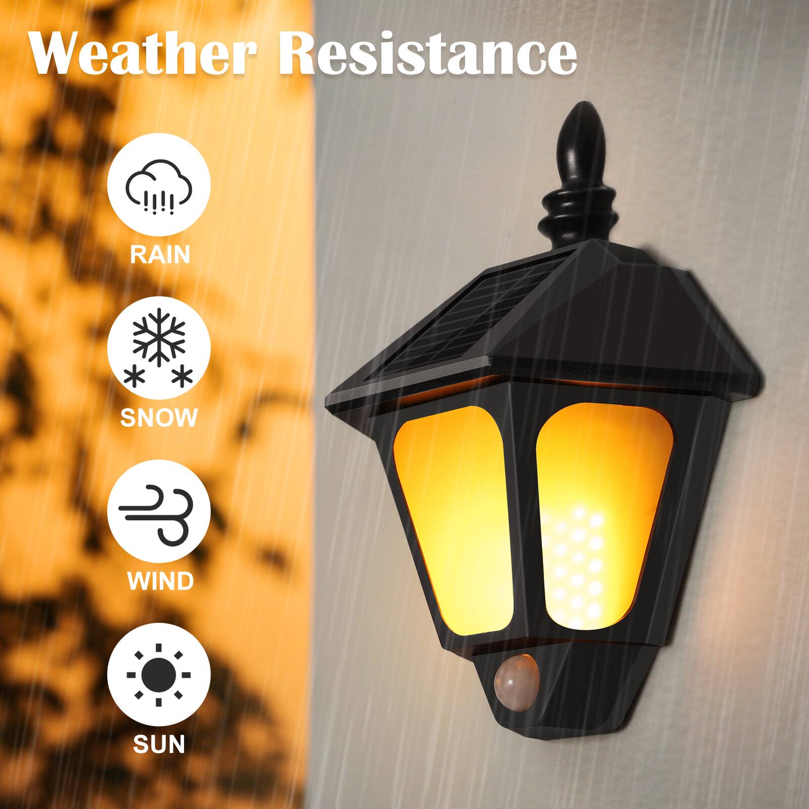 Weather Resistance

- RAIN
- SNOW
- WIND
- SUN