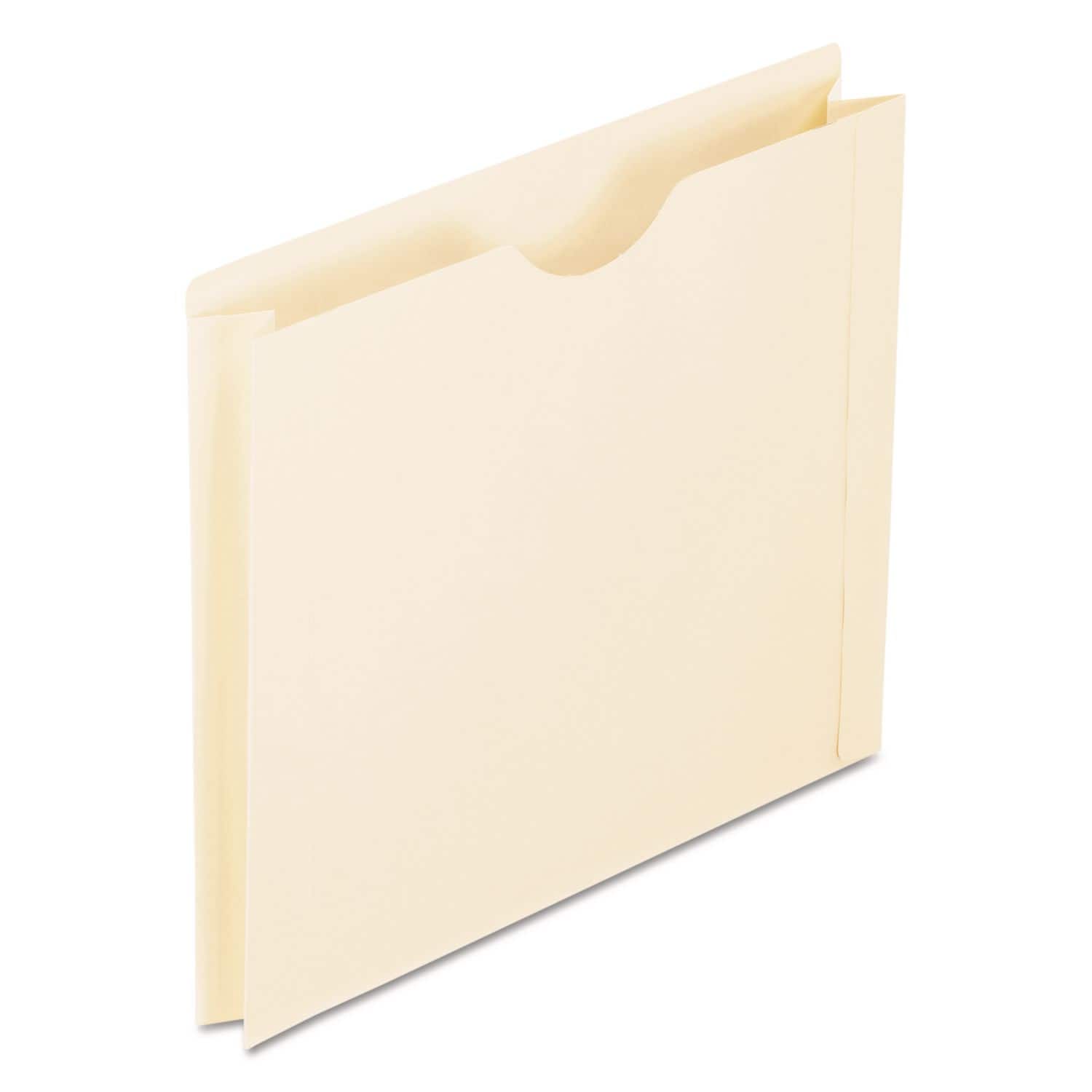 Tops Business Forms - Manila Reinforced File Jackets, 2-Ply Straight Tab, Letter Size, Manila, 50/box
