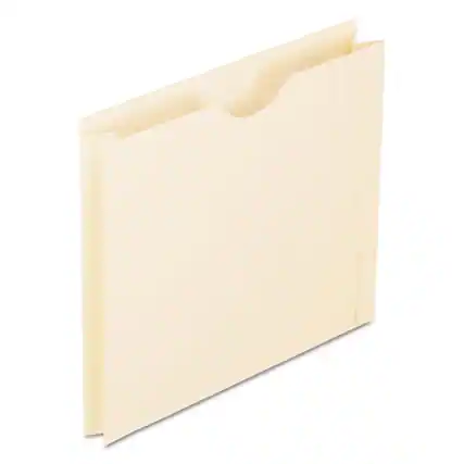 Front. Tops Business Forms - Manila Reinforced File Jackets, 2-Ply Straight Tab, Letter Size, Manila, 50/box.