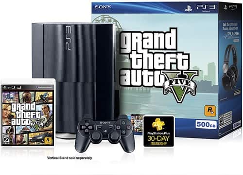 Alt View Standard 2. Sony - PlayStation 3 (500GB) Grand Theft Auto V Bundle.