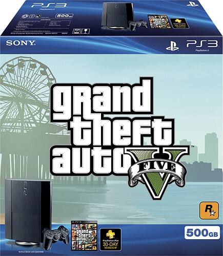 Alt View Standard 3. Sony - PlayStation 3 (500GB) Grand Theft Auto V Bundle.