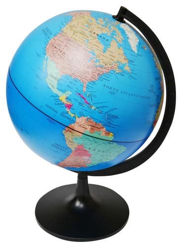 Front Standard. Elenco - 11" Desktop Political Globe.