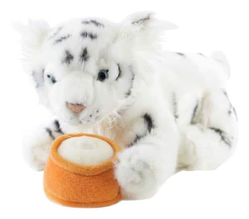 Front Standard. Teeboo - KidooPets Tiger - White.