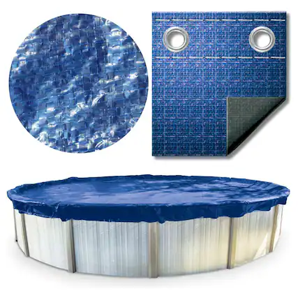 Front. Swimline - Swimline Hydrotools Supreme Guard Winter Cover for 21' Above Ground Round Pools.