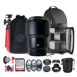 Bundle - Leica - APO-Summicron-SL 90mm f/2 ASPH. Lens + Sling Backpack + 64GB Memory Card + More - Black