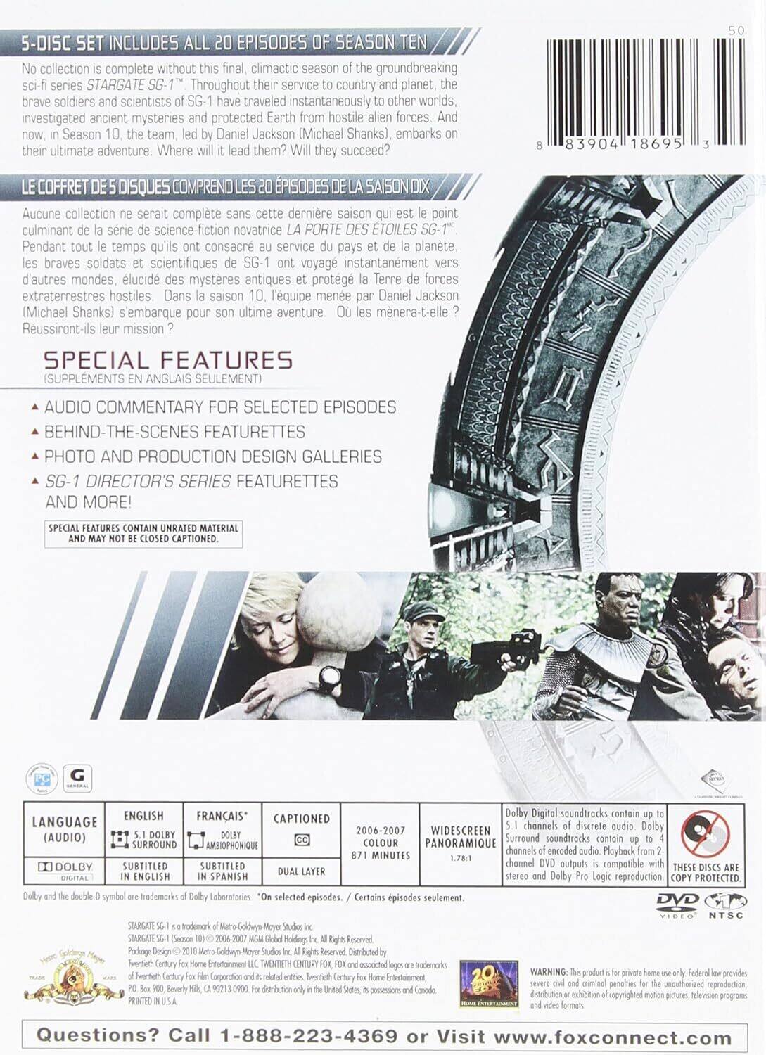 Alt View 1. Stargate SG-1: Season 10   - DVD.