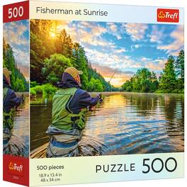 Trefl - Red 500 Piece Puzzle - Nature - Fisherman at Sunrise