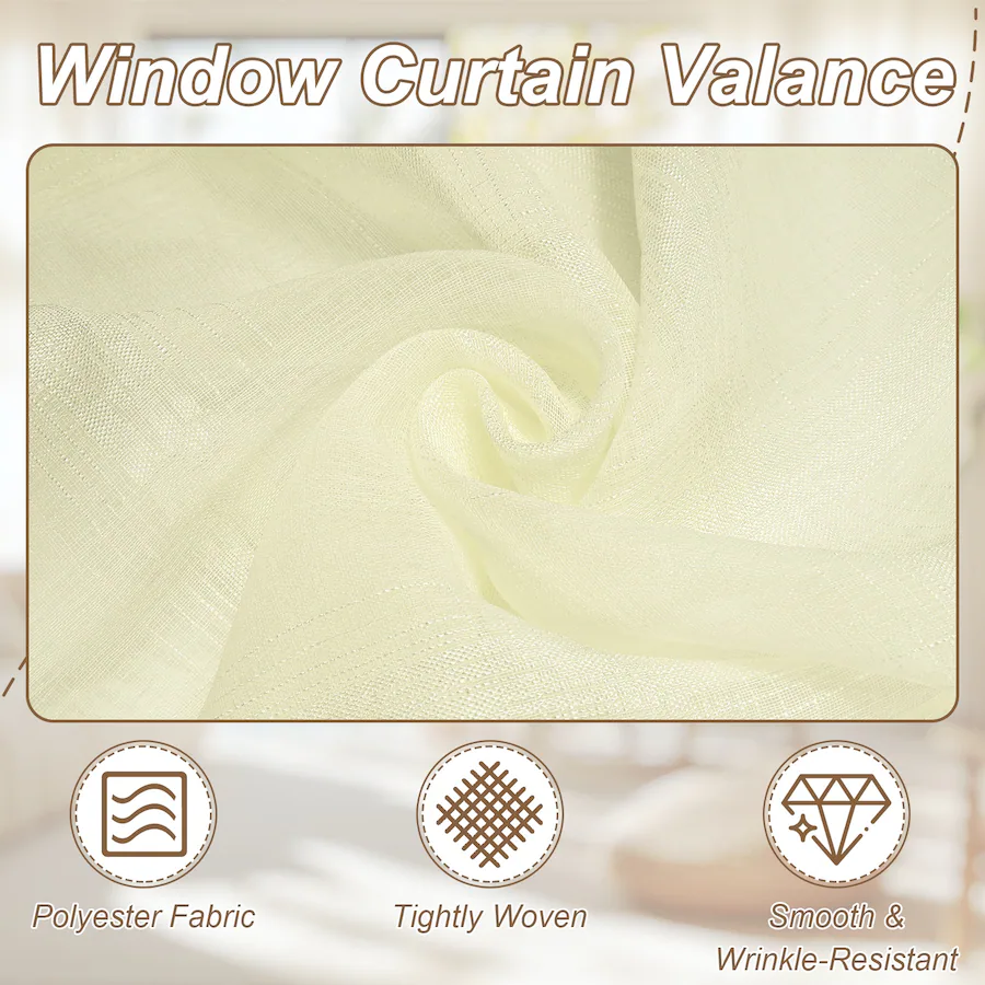 Window Size Format Unique Bargains 2pcs Window Valance Curtains, 29x24 Inch, Small Short ...