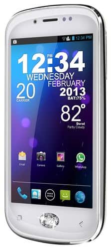 Front Standard. Blu - Amour 4.0 Cell Phone (Unlocked) - White.