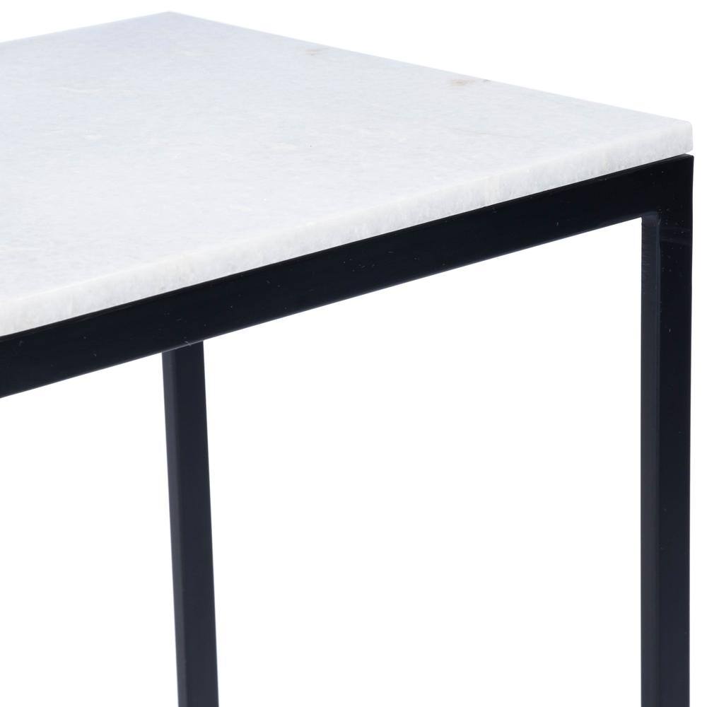 Left. Butler Specialty - Lawler Marble C- Side Table - Black,White.