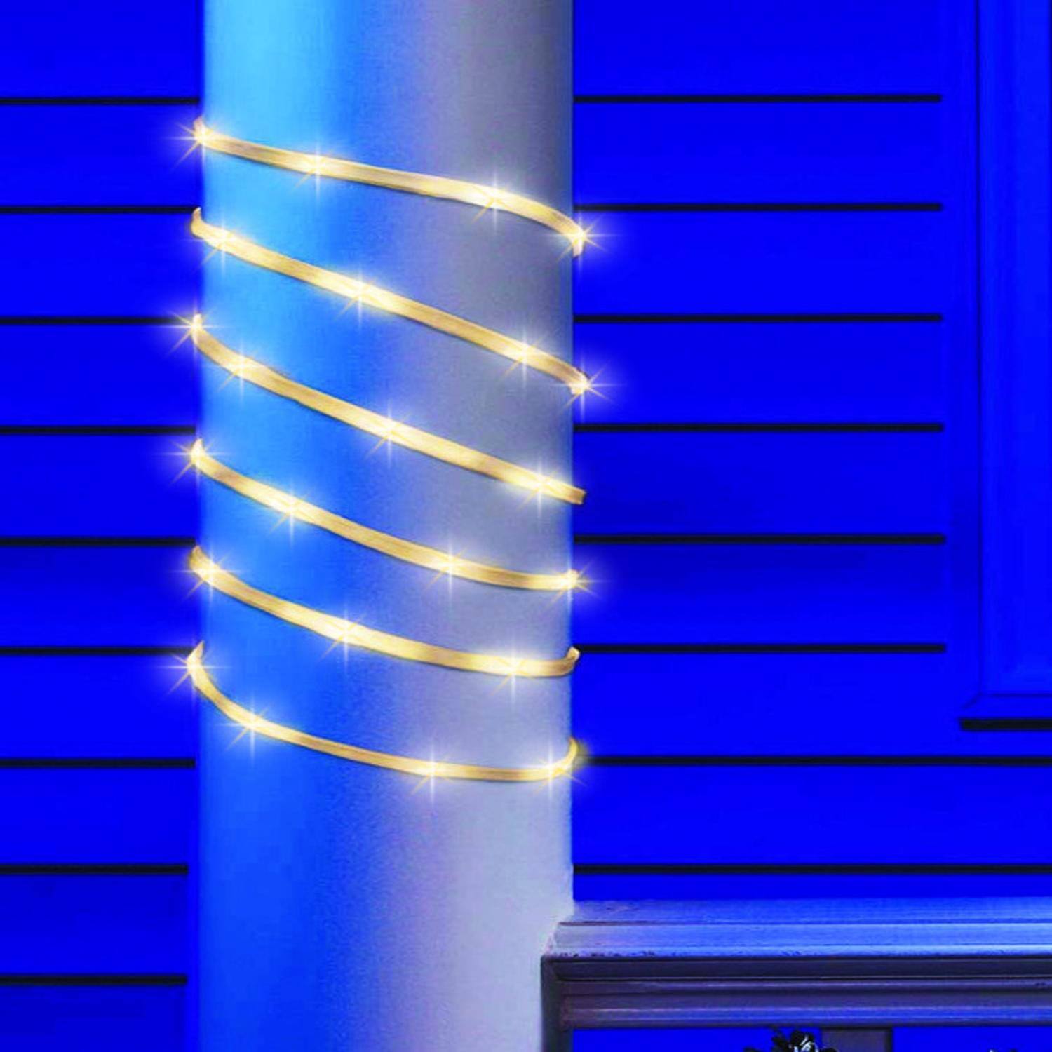 Left. Celebrations - Celebrations LED Clear/Warm White 99 ct Rope Flex Tape Light 16.5 ft..