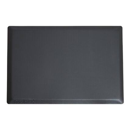Front. Rocelco - MAFM Medium Anti Fatigue Standing Mat, 30" x 20" - Black - Black.