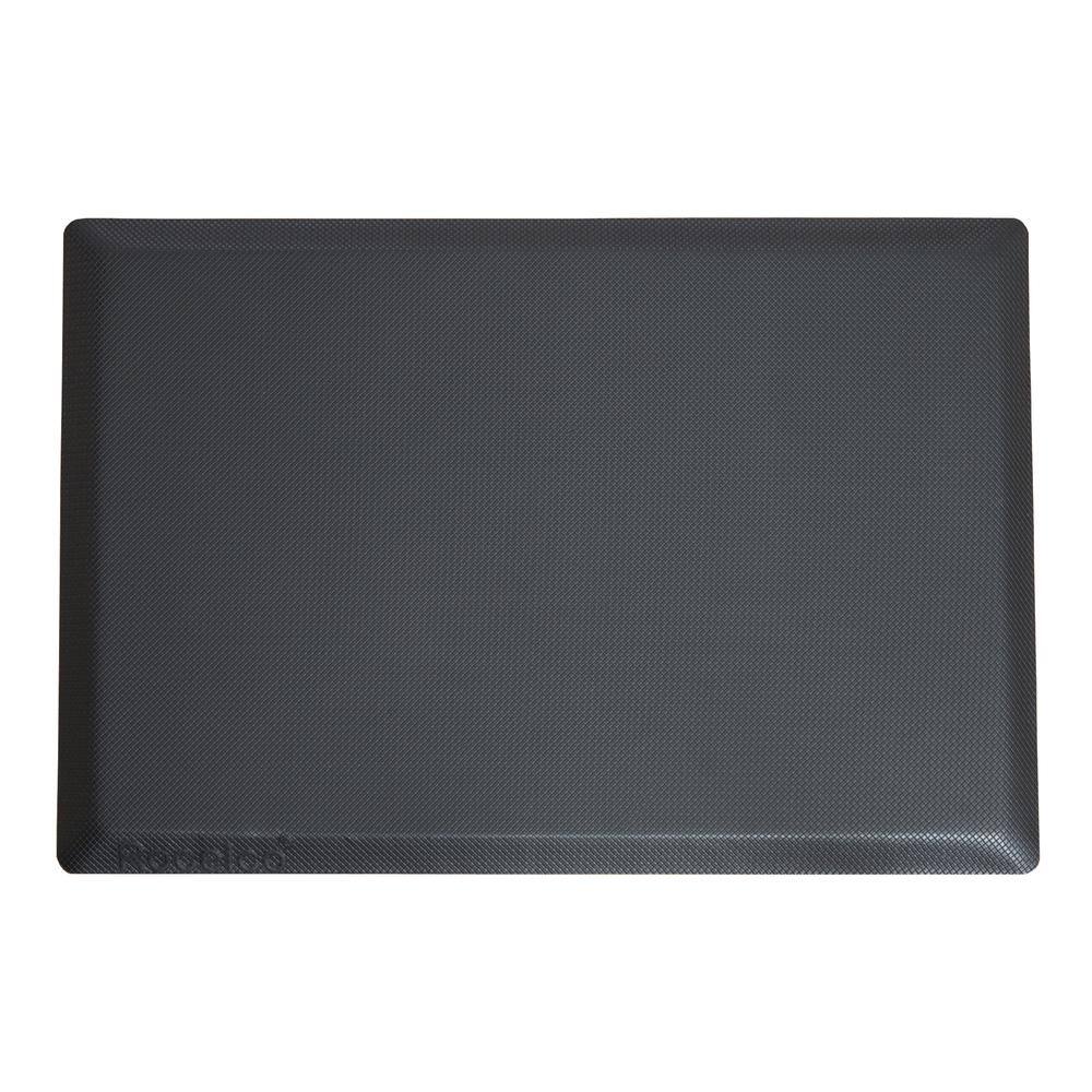 Front. Rocelco - MAFM Medium Anti Fatigue Standing Mat, 30" x 20" - Black - Black.
