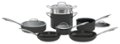 Angle Zoom. Cuisinart - Dishwasher Safe Anodized 11 Piece Cookware Set - Black.