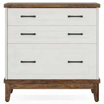 Front. Kadyn - Filing Stroage Cabinet, Lateral File Cabinet, 3-drawer Filing Cabinet For A4/letter/legal Size,Beige - Beige.