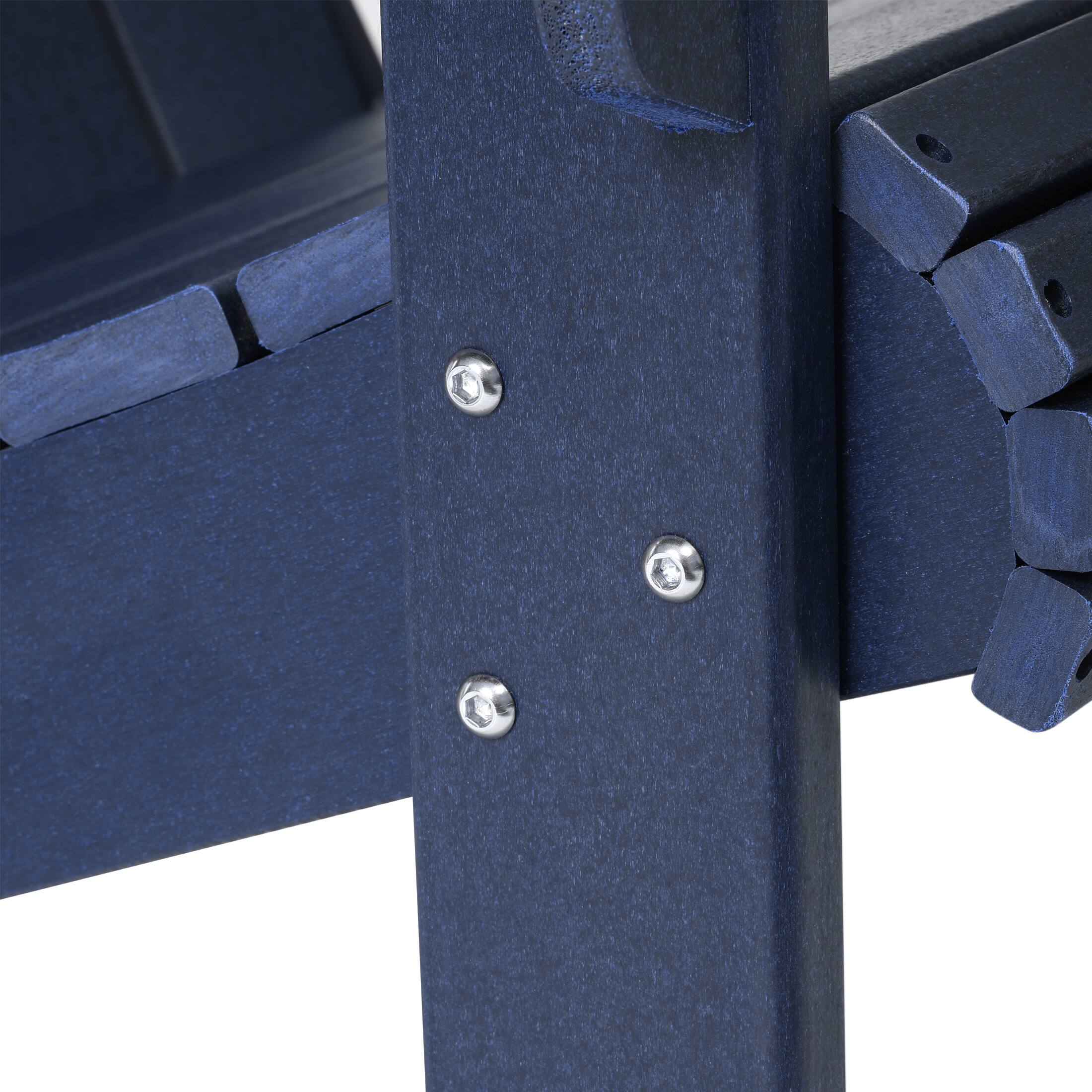 Alt View 6. WestinTrends - WestinTrends Highland Outdoor Patio HDPE Adirondack Chair With Cup Holder - Navy Blue.