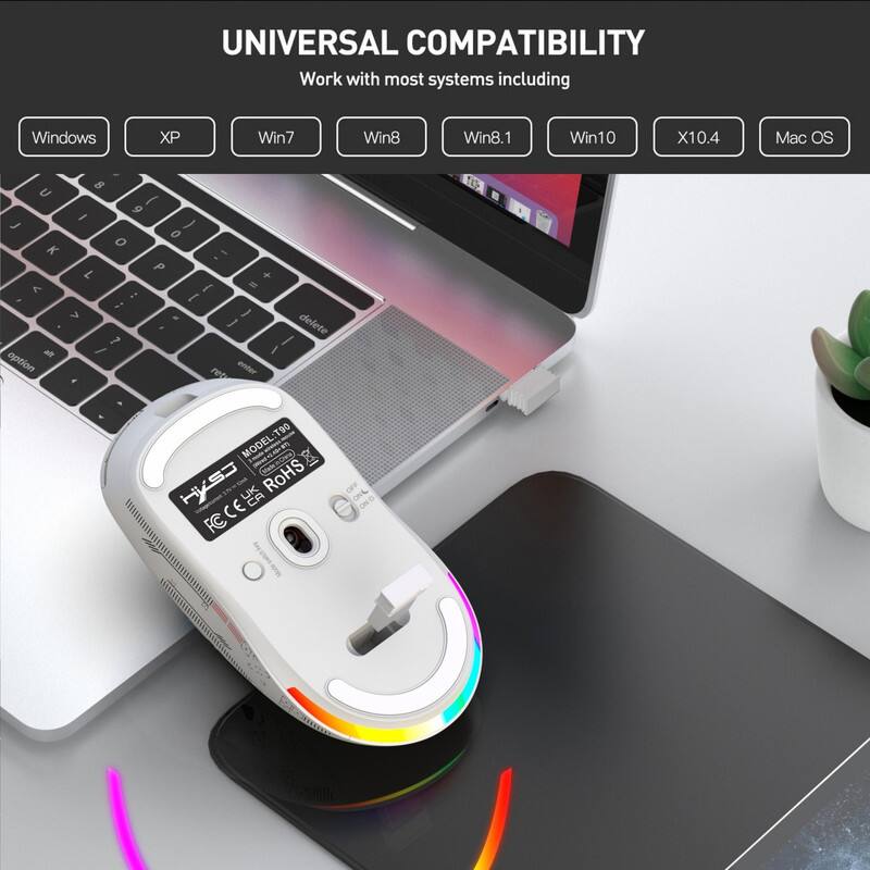 UNIVERSAL COMPATIBILITY  
Work with most systems including  
Windows XP Win7 Win8 Win8.1 Win10 X10.4 Mac OS  

MODEL: T90  
HySs  
RoHS CE  
PCCEL FC OFF