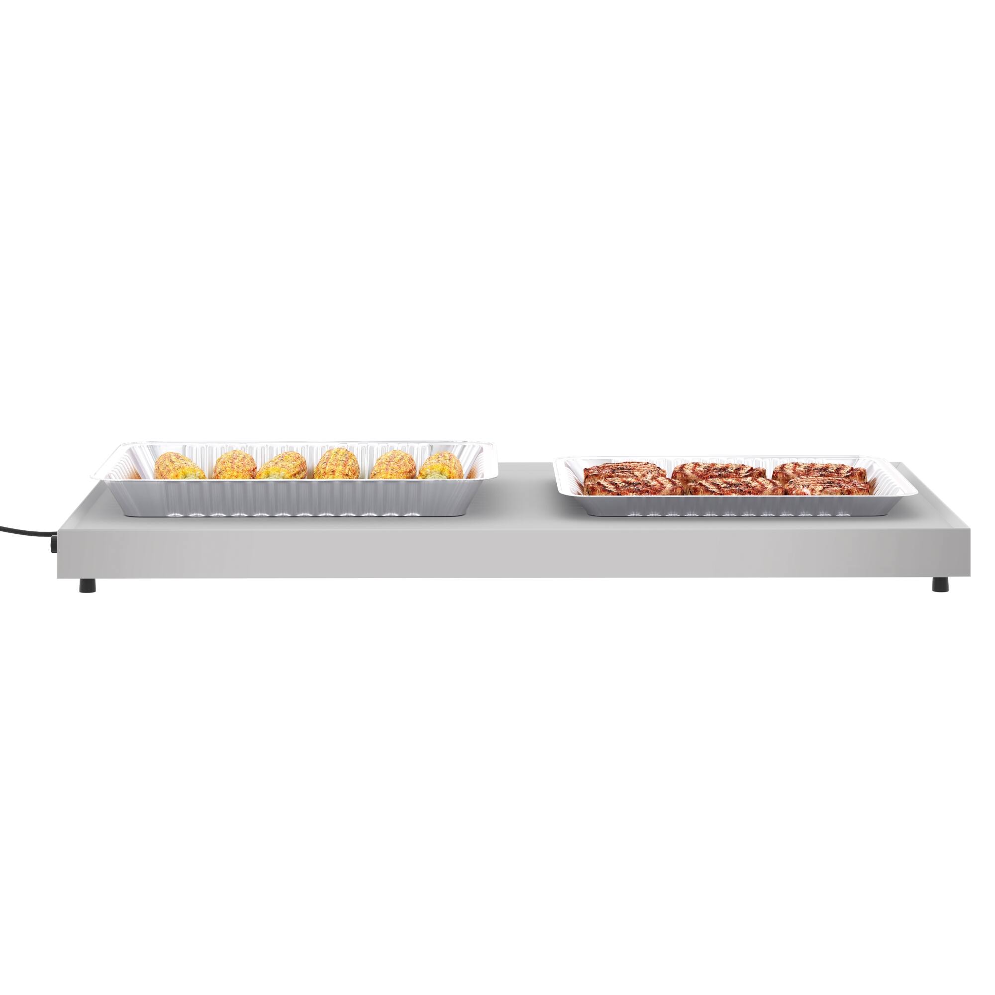 Angle. Koolmore - 36 In. Commercial Warming Shelf - Silver.