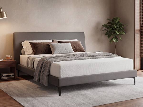 Front. FED Fitness - Queen Mattress,12 Inch High Density Soft Comfortable Memory Foam Bed Mattress for Sleeping - White/Blue.
