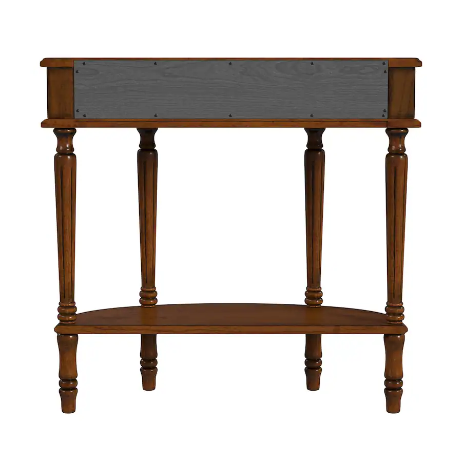 Database Order Table Butler Specialty Mozart 31.5 in. W Demilune Wood 1 Drawer Console Table ...