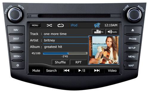 Front Standard. Audiovox - Refurbished 7" - Built-In GPS - CD - In-Dash Deck for 2012 Toyota RAV4 Vehicles.