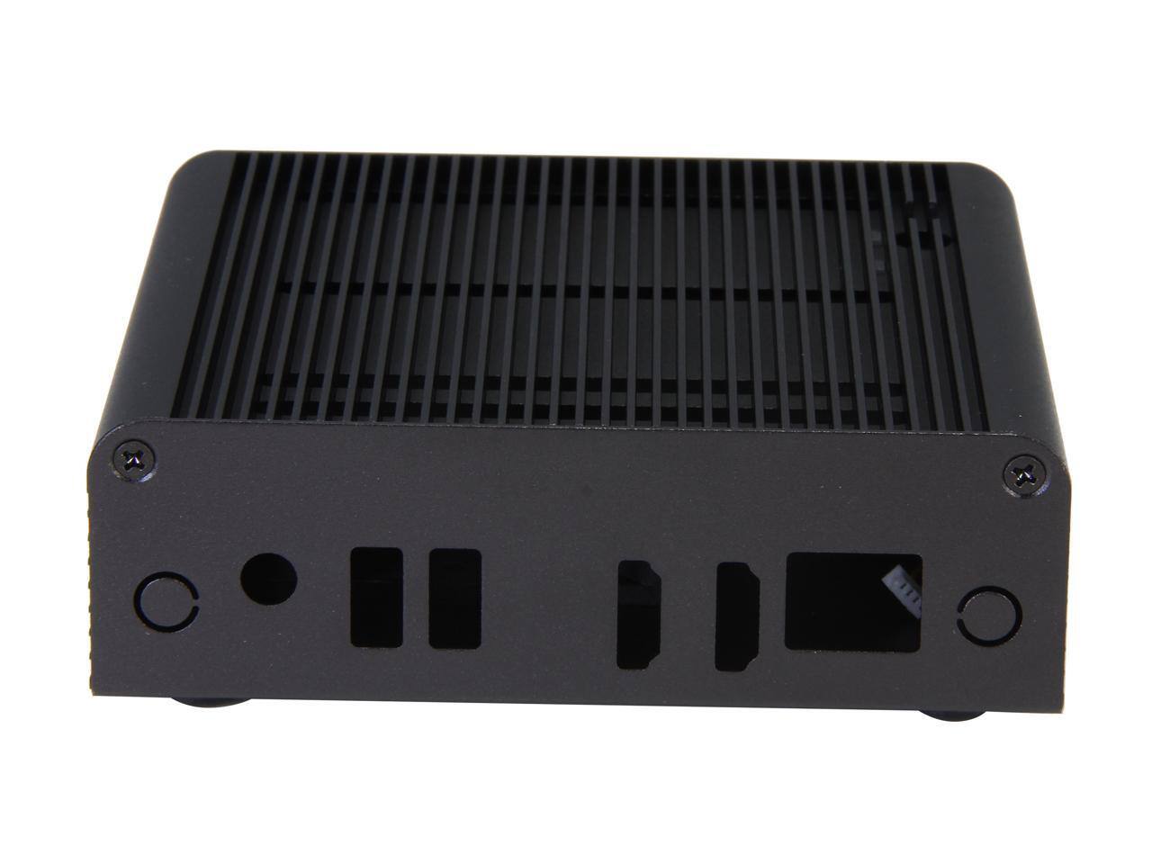 Alt View 3. SilverStone - SilverStone PT14B-H2 Black Aluminum Mini-ITX Desktop Computer Case - Black.