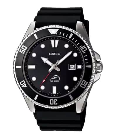 Casio - Men's Dive Watch with Dial - MDV-106-1AV - Black