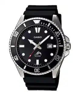 Casio - Men's Dive Watch with Dial - MDV-106-1AV - Black