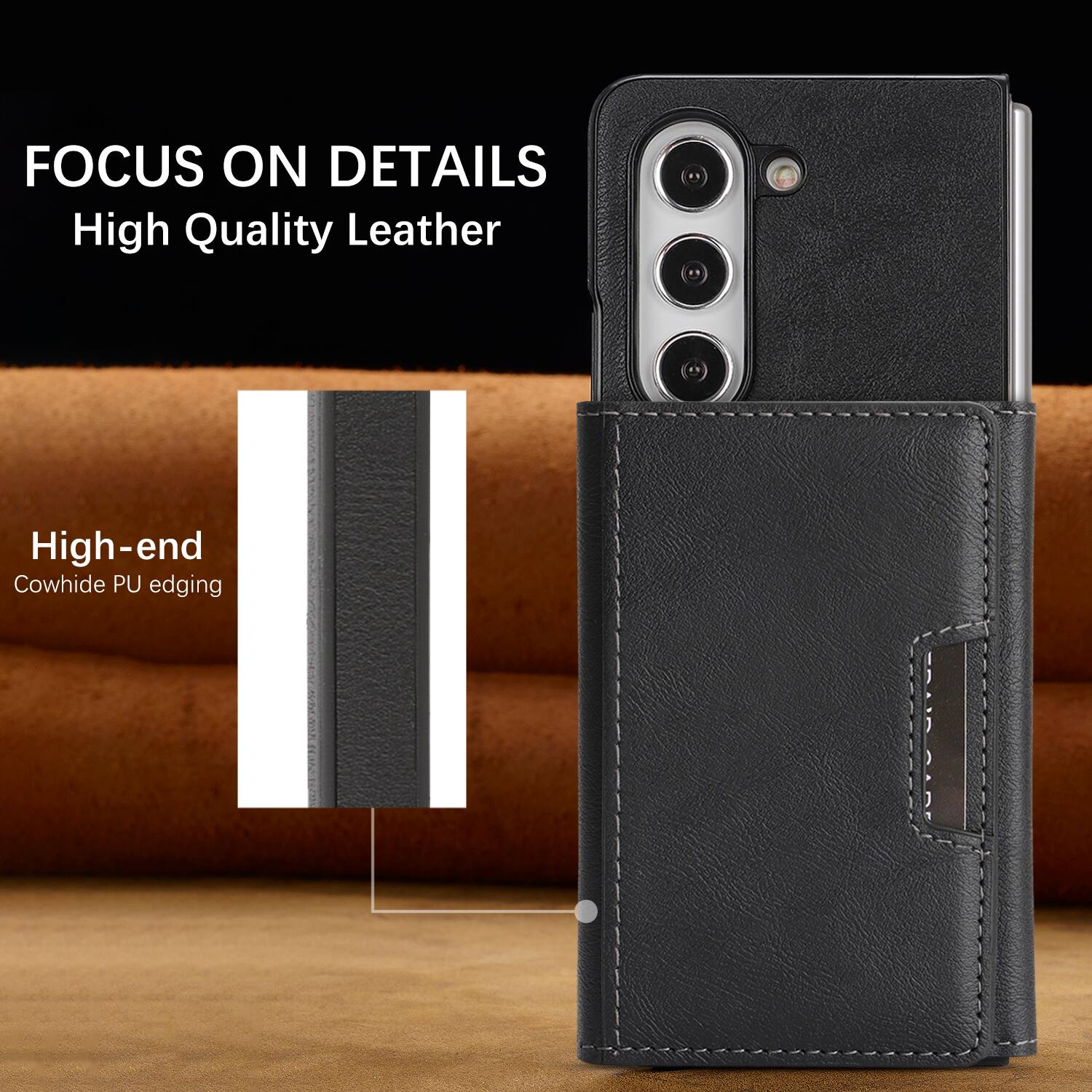 FOCUS ON DETAILS  
High Quality Leather  
High-end Cowhide PU edging